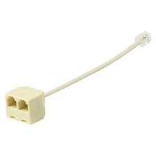 RJ11 6P4 C Phone Male Socket to 2 Ports 6P4C Female Splitter Cable