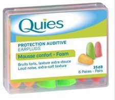 Quies Soft Foam Ear Protection Plugs 35dB - 6 Pairs Per Pack