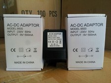 9V 500MA AC/DC CENTRE NEGATIVE 2.1MM X 5.5MM 2M UNREGULATED POWER SUPPLY ADAPTER