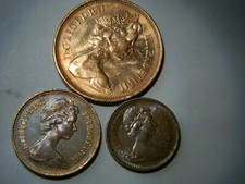 1971 2 New Pence - 1 New Penny - 1/2 New Penny - Elizabeth II - UK -