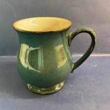 Denby Greenwich Green Craftsman Footed Mug 1/2 Pint Stoneware 11cm Tall