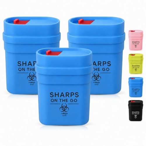 3pk travel sharps bin - 3pk,