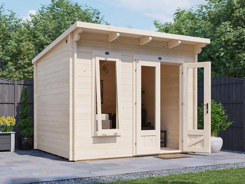 Log cabin office kit garden - office,