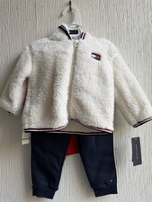 Tommy Hilfiger 3pc Set 18 Months Fluffy Jacket, T-shirt And Trackpants