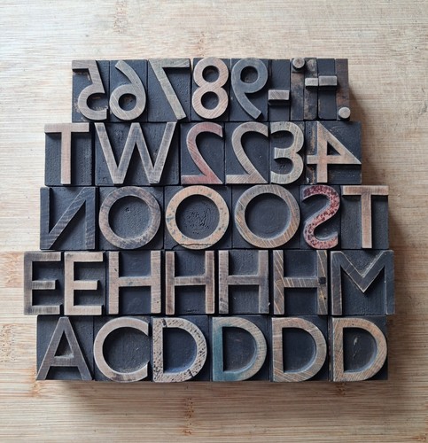 Vintage wooden letterpress - wooden,