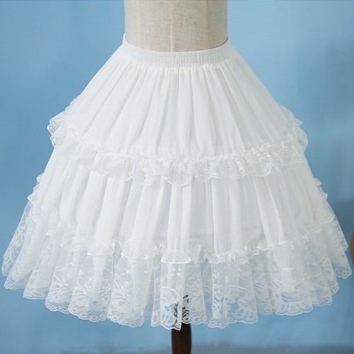 Women lace ruffle lolita - women, skirt