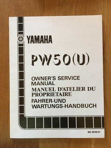 Yamaha pw50 owners service - yamaha,