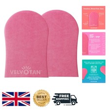 Velvet-Soft Pink Tanning Mitt
