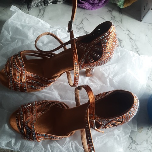 Latin dance shoes orange - latin, shoes,