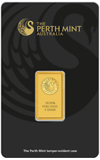 Perth Mint Gold Bar 5 Grams 9999 Gold In Original Blister