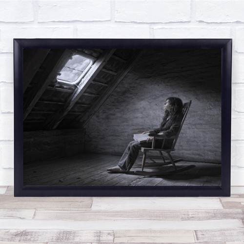 Girl rocking chair - rocking, portrait