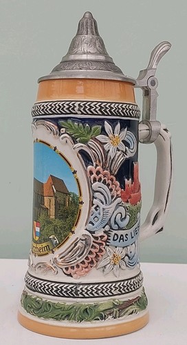 Beer stein with pewter - beer,