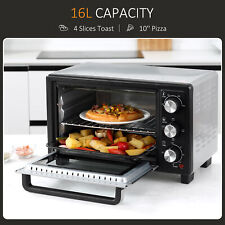 Mini Oven Portable Tabletop Cooker 16L Toaster Oven Timer 1400W Grill Cooking