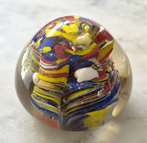 Multicolour art glass swirl - multicolour,