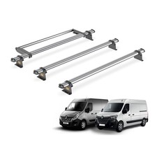 Renault Master Roof Rack for 2010+ 3x Roof Bars & Roller Van Guard Ultibar Trade
