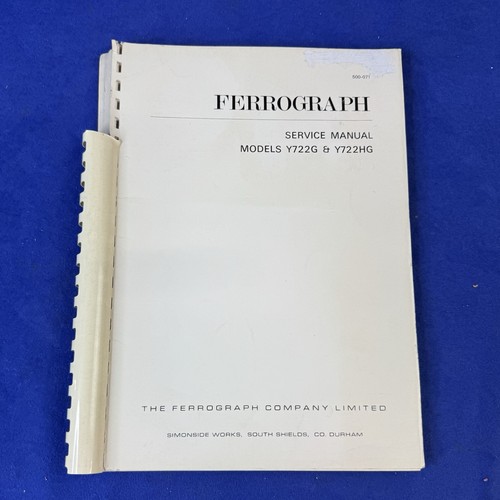 Rare original ferrograph y722g - original,