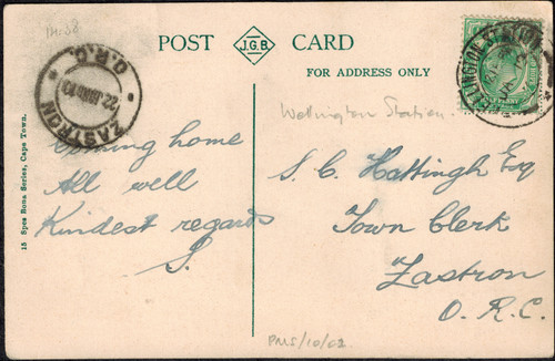 South africa 1910 railway - south,