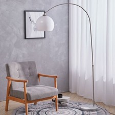 Living Room Reading Light Arch Design Floor Lamp Dome Lampshade Marble Standing