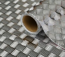 1.5m X 45cm SILVER CHECKER PLATE SELF ADHESIVE STICKY BACK PLASTIC VINYL FABLON