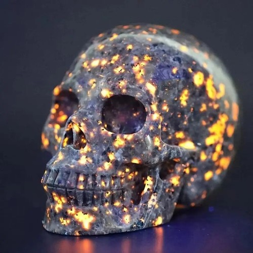 Yooperlite crystal skull - yooperlite,