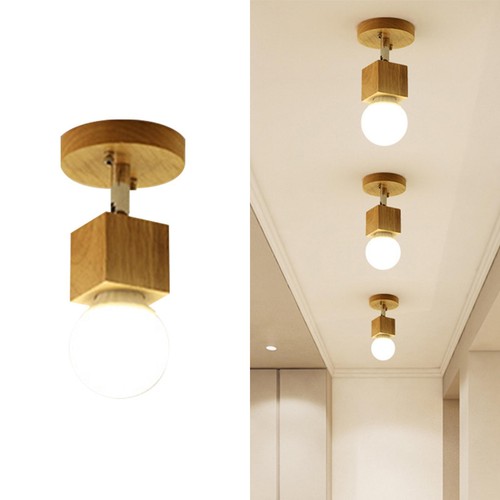 Led ceiling light - led, wooden