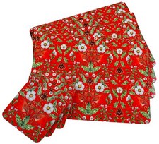 Berry Thief Red Christmas