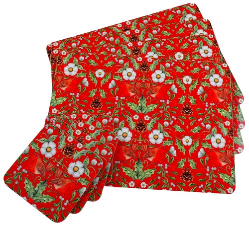 Berry thief red christmas - berry,