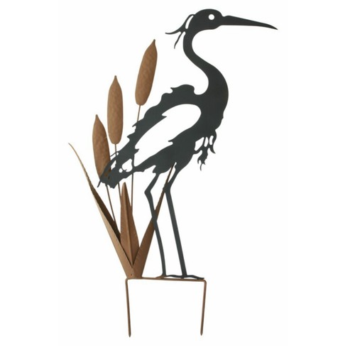 Metal heron stake - heron,