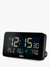 Braun BC10 LCD Digital Alarm Clock - Black