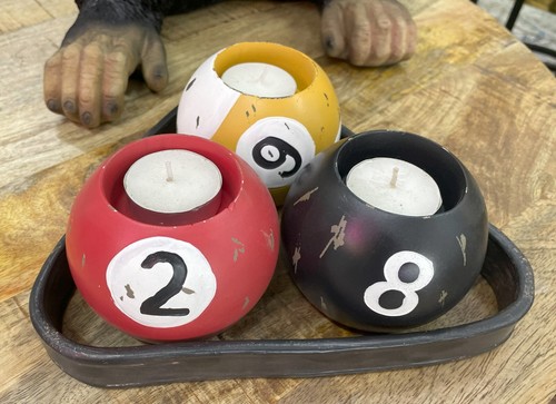 Pool ball candle tea - 3,