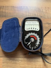 Vintage Weston Master II Universal Exposure Meter In Leather Case
