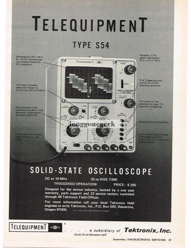 1969 tektronix telequipment - 1969,