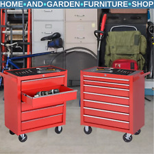 Mechanic Roller Tool Cabinet Storage Chest Box Garage Workshop 7 Drawers Red Set