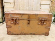 Vintage Antique Wooden Chest Blanket Box