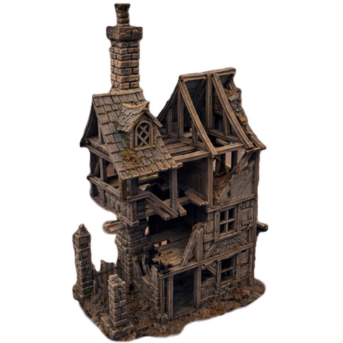 Tall medieval ruined - ruined, tower