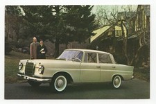 Postcard - 1961 Mercedes Benz 220S Fintail 4-Door Sedan Advertising - Unposted