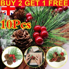 10X Artificial Christmas Red