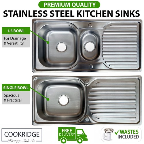 Stainless steel kitchen sink - steel,