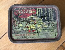 Lambert & Butler Log Cabin Gold Leaf Virginia Vintage Tobacco Tin - Empty CD21