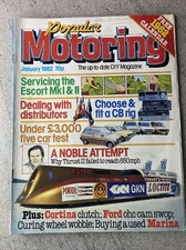 Popular Motoring Magazine January 1982 Escort Mk1 Mk2 Cortina Marina CB Radio