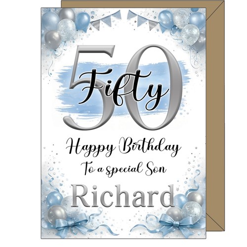 50th birthday card male - 50th,
