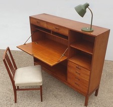A Mid Century Danish Style Teak Secretaire Sideboard