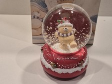 Vintage 90s Forever Friends Musical Merry Christmas Snow Globe - Hallmark 