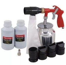 Air Sandblaster Gun Kit - Includes Blasting Sand Grit 60 and 4 Nozzles