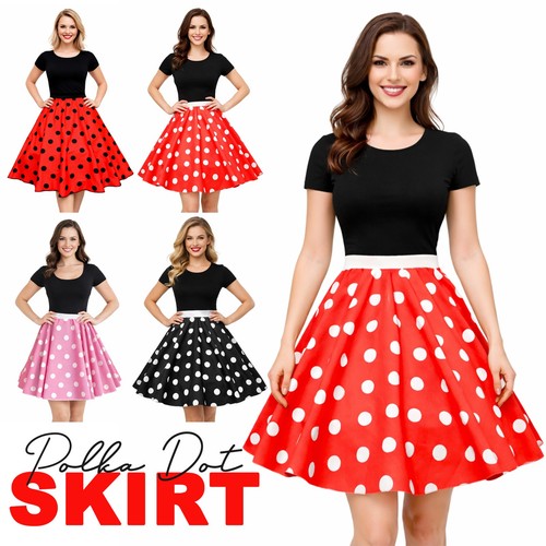 Ladies polka dot long - dot, 26"
