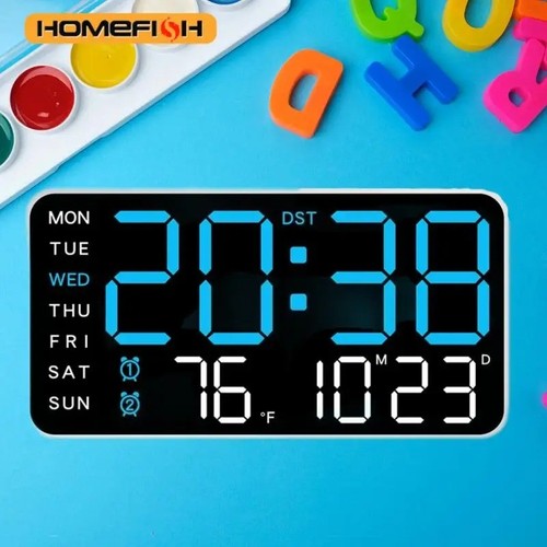 Large led digital wall - large, clock