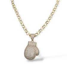 Mens Large Gold Boxing Glove