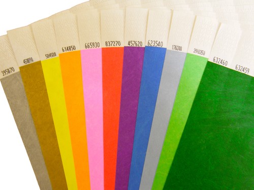 Plain tyvek wristbands - 100, to