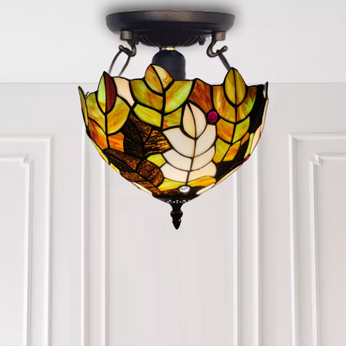 Tiffany leaves style ceiling - tiffany,