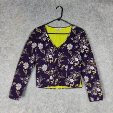 Vintage Anokhi East Jacket Size UK 10 Purple Hand Block Print Quilted Kantha